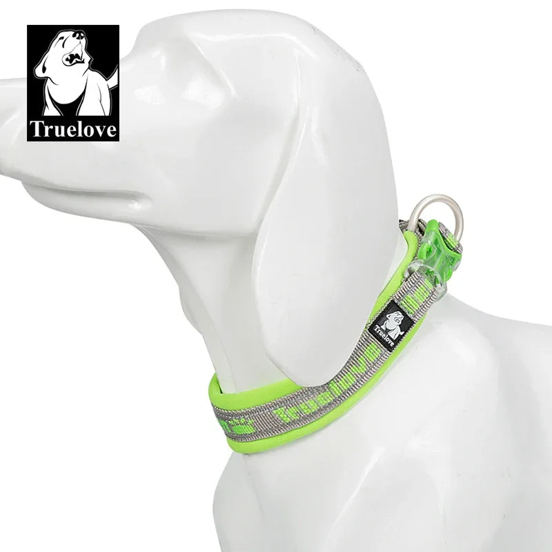 Truelove Pet Collar Nylon Reflective Sturdy Duraflex Buckle Small Cat Large Dog Traveling Running Cross Country Walking TLC50121