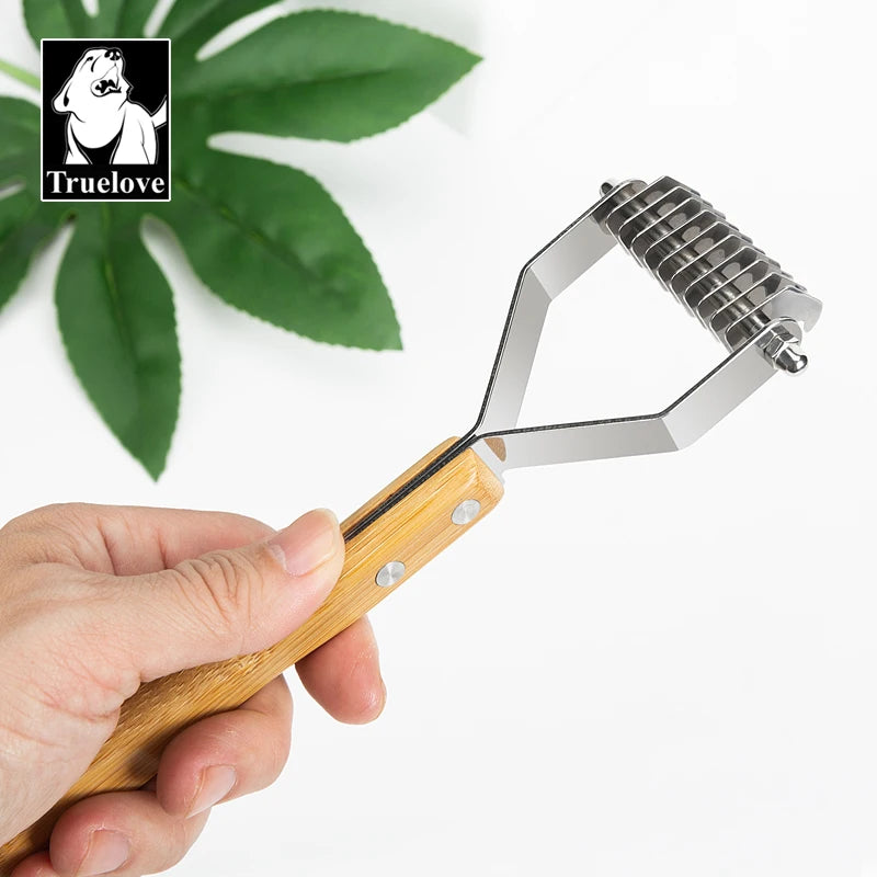 Truelove Deshedding Brush Pets Comb Stainless Steel Removes Undercoat Knots Safe Dog Pet Dematting Comb Grooming Tool TLK25131