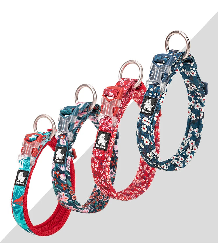 Truelove Floral Pet Collar Best Padded Comfort Cushion Camouflage Small Medium and Large Dogs and Pets Running Outdoors TLC5273