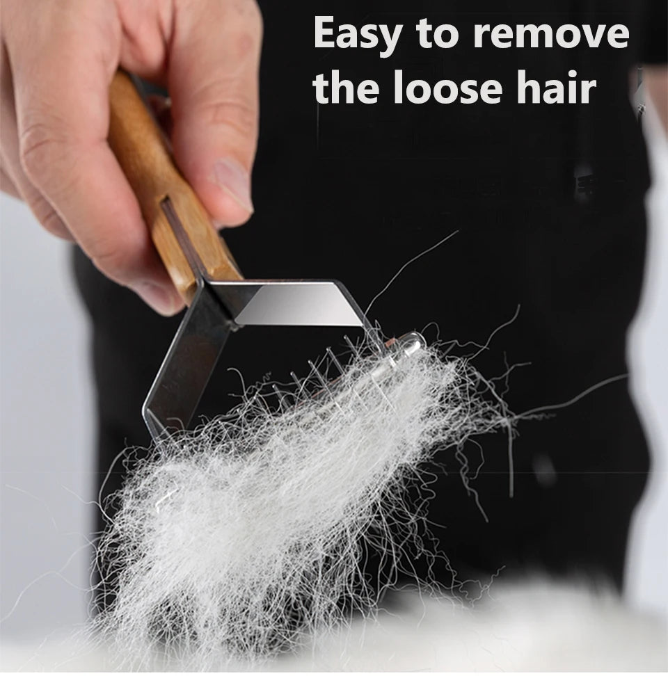 Truelove Deshedding Brush Pets Comb Stainless Steel Removes Undercoat Knots Safe Dog Pet Dematting Comb Grooming Tool TLK25131