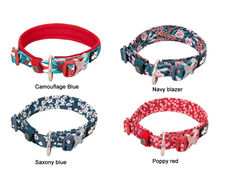 Truelove Floral Pet Collar Best Padded Comfort Cushion Camouflage Small Medium and Large Dogs and Pets Running Outdoors TLC5273