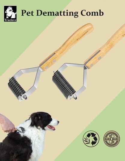 Truelove Deshedding Brush Pets Comb Stainless Steel Removes Undercoat Knots Safe Dog Pet Dematting Comb Grooming Tool TLK25131