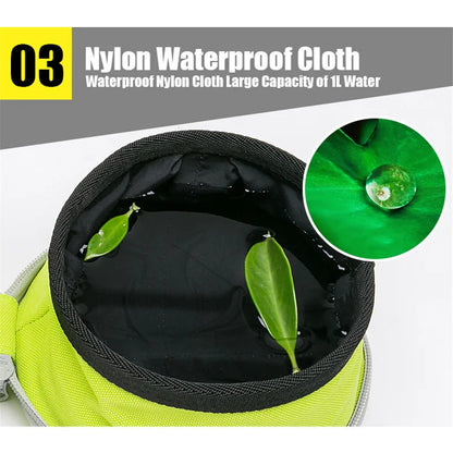 Truelove Collapsible 2 Way Use Dog Bowl Double for Food Mat Travel Waterproof Foldable Running Walking Hiking Camping TLT2351