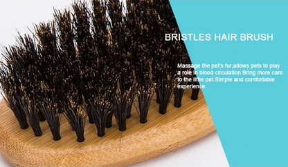 Truelove Bristles Hair Brush Pet Comb Natural Original Bamboo for Cat and Dog Massage Grooming Small Medium Large TLK21131