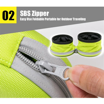 Truelove Collapsible 2 Way Use Dog Bowl Double for Food Mat Travel Waterproof Foldable Running Walking Hiking Camping TLT2351