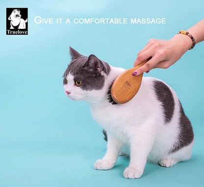 Truelove Bristles Hair Brush Pet Comb Natural Original Bamboo for Cat and Dog Massage Grooming Small Medium Large TLK21131