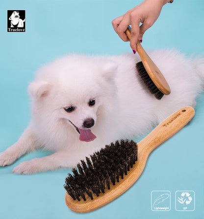 Truelove Bristles Hair Brush Pet Comb Natural Original Bamboo for Cat and Dog Massage Grooming Small Medium Large TLK21131