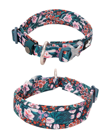 Truelove Floral Pet Collar Best Padded Comfort Cushion Camouflage Small Medium and Large Dogs and Pets Running Outdoors TLC5273
