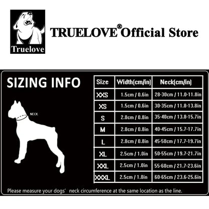 Truelove Adjustable Mesh Padded Pet Dog Collar 3M Reflective Nylon Dog Collar Durable Heavy Duty for All Breed All Weather 8Size