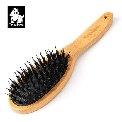 Truelove Hot Sale Ready to Ship Portable Pet Grooming Brush Eco-friendly Bamboo Handles Soft Hair Removal Comb Dog cat TLK28131