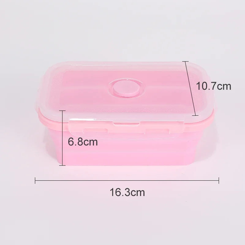 Collapsible Silicone Food Container with Lid