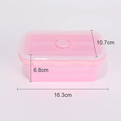 Collapsible Silicone Food Container with Lid