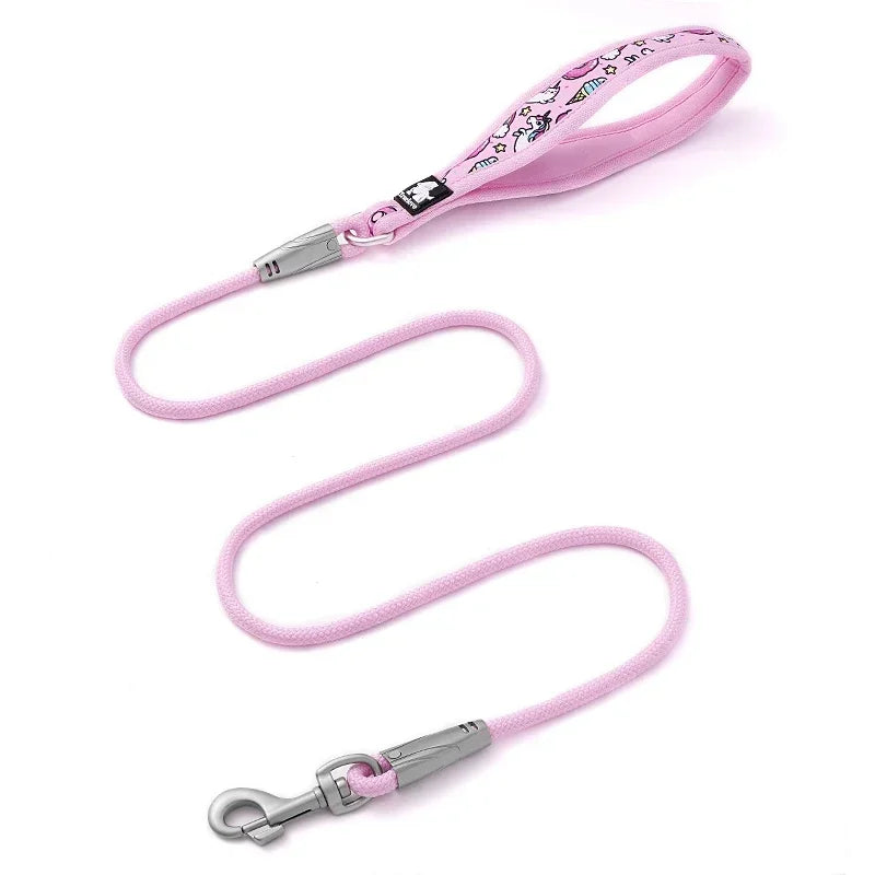 Truelove-Floral Printing Pet Leash Neoprene-Padded Handle Leash Small Medium Dog Safety Enjoyable Walking Experience TLL25761