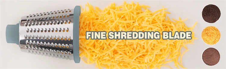 3-in-1 Rotary Cheese Grater & Vegetable Slicer