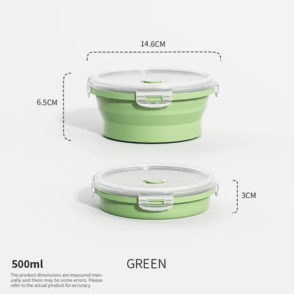 Collapsible Silicone Food Container with Lid