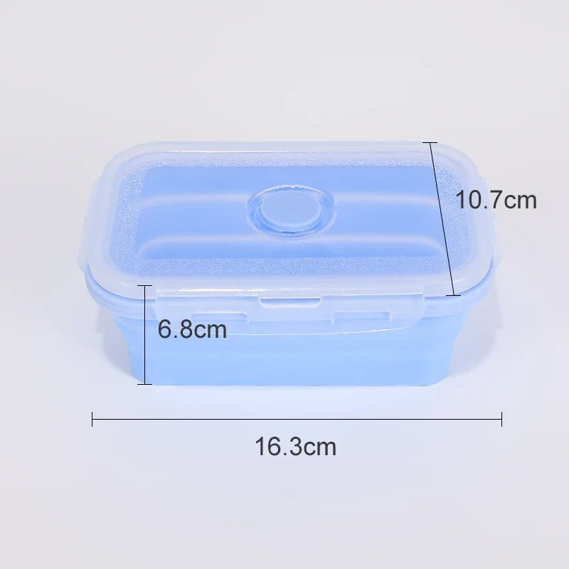Collapsible Silicone Food Container with Lid