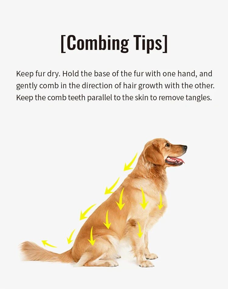 Truelove Eco-friendly Pet Shaving Comb Hair Removal Dog Grooming Brushes Gentle Bamboo Handle Cleaning Stainless Steel TLK25132