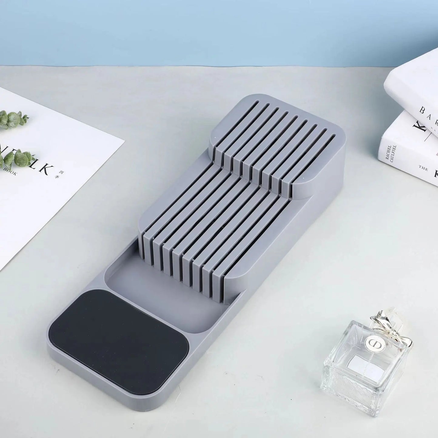 In-Drawer Knife Storage Organizer