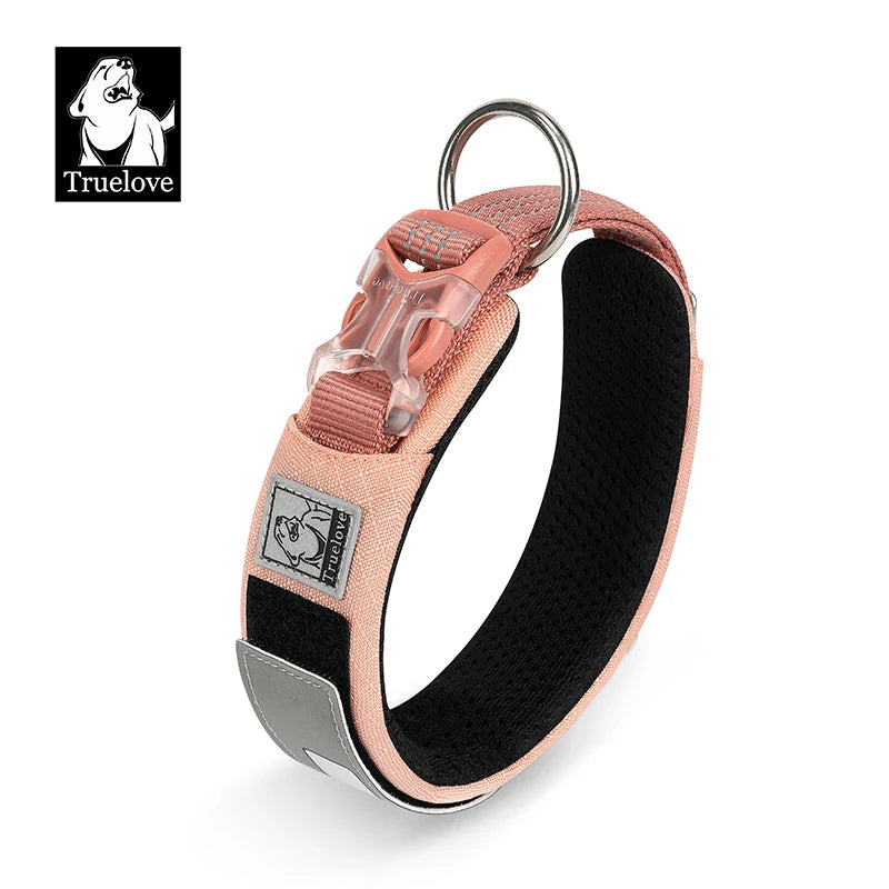 Truelove Pet Collar Reflective Multifunctional Personalized Dog Collar DuPont Soft Breathable Adjustable for Large Dogs TLC5611