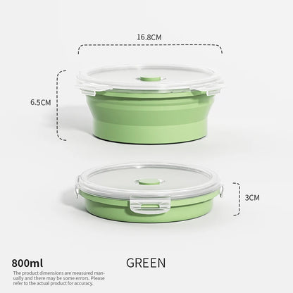 Collapsible Silicone Food Container with Lid