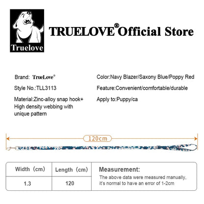 Truelove Floral Pet Leash Premium Quality Trendy Durable and Stylish Designs for Small Medium Top Dropshipping Choice TLL3113