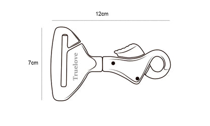 Truelove Pet All Car Seat Belt Safety Buckle with Collar or Harness High-quality Lightweight Aluminium Alloy Portable TLM1993