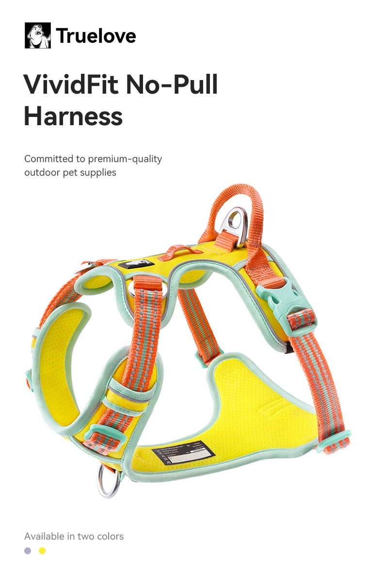 Truelove New Pet Harness Premium Anti Pull Reflective Light Up Nylon Breathable Adjustable Dog Harness Training Vest TLH5657
