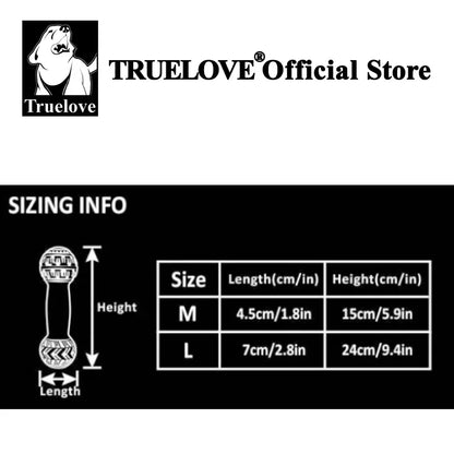 Truelove Pet Super Durable Leak-proof Treat Dispenser Dog Toy Dumbbell Slow Feeder IQ Training Playing Teething Dog TLT2606