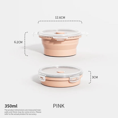 Collapsible Silicone Food Container with Lid