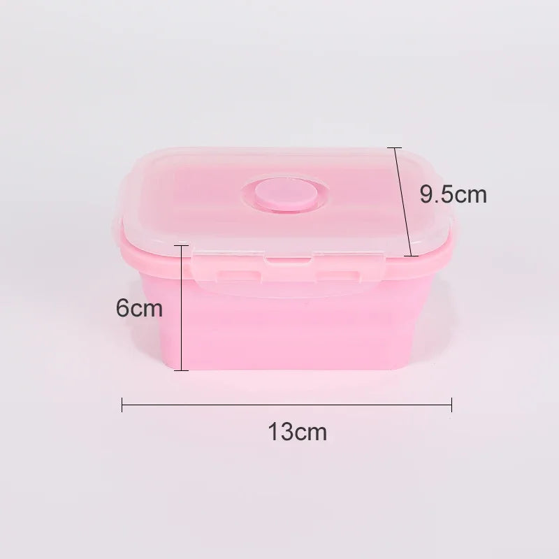 Collapsible Silicone Food Container with Lid