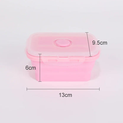 Collapsible Silicone Food Container with Lid