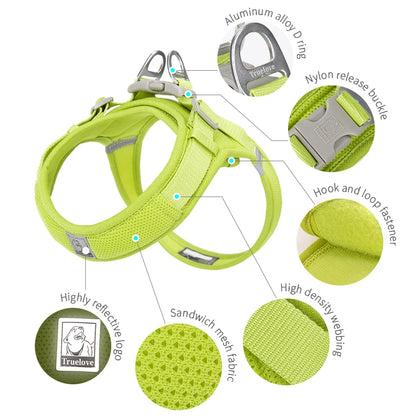 Truelove Easy to Take-on Dog Harness Soft Material Fashion Design Adjustable Reflective Pet Har TLH3013 TLH30131