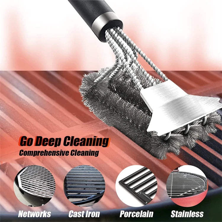 Stainless Steel Grill Brush & Scraper