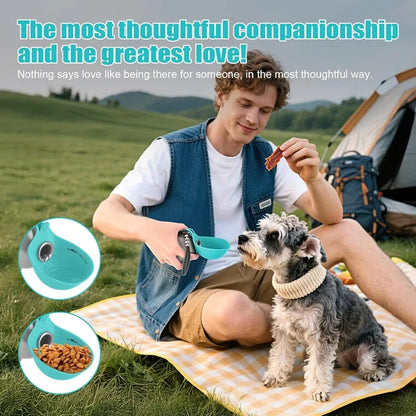 Dog Water Bottle 285ml Stainless Steel Portable Dog Drinker Leak Proof Feeder Dog Bottle 2 in 1 Silicon Bowl Travel Pet Supplies