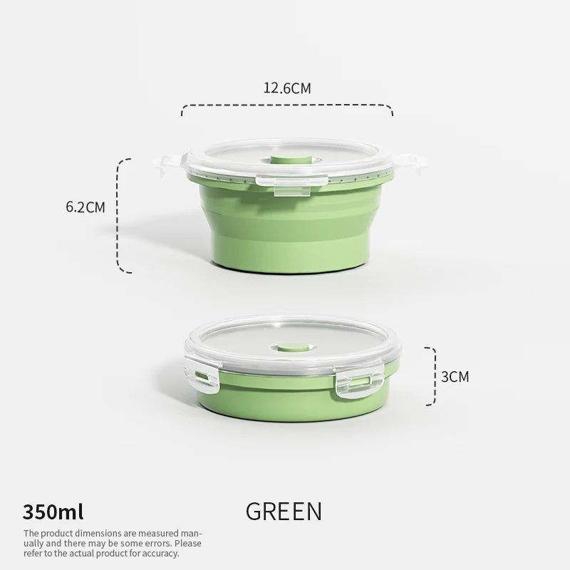 Collapsible Silicone Food Container with Lid