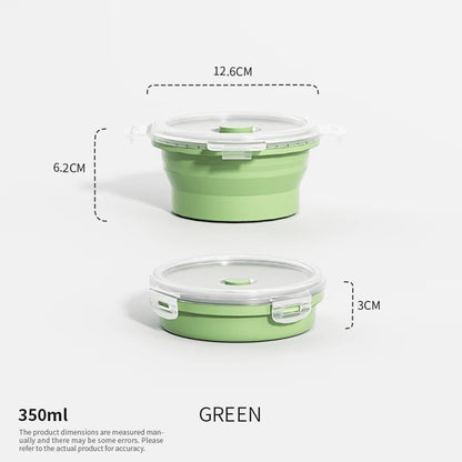 Collapsible Silicone Food Container with Lid