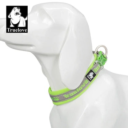 Truelove Pet Collar Nylon Reflective Sturdy Duraflex Buckle Small Cat Large Dog Traveling Running Cross Country Walking TLC50121