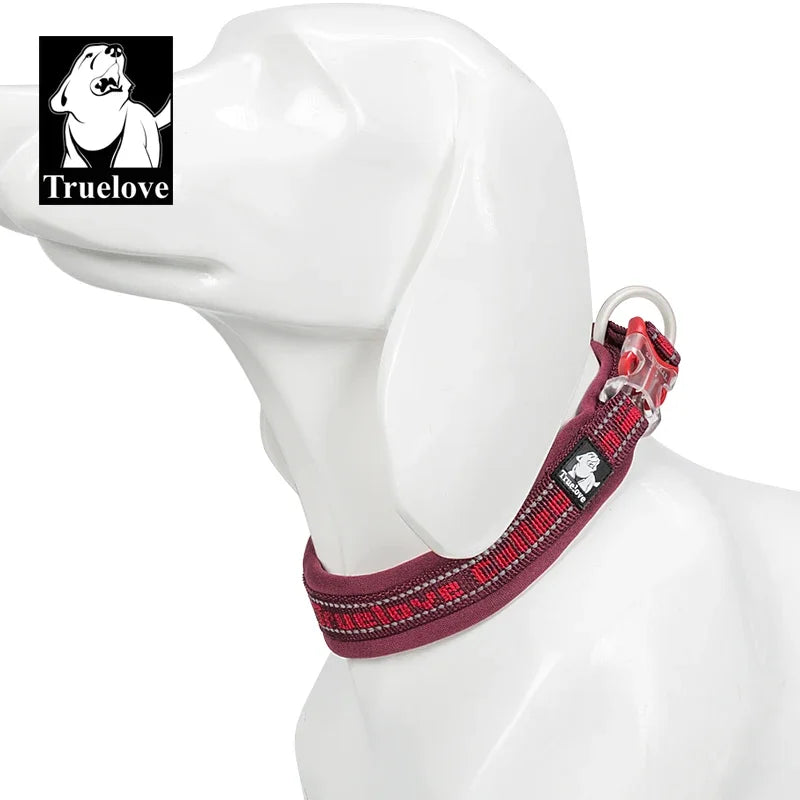 Truelove Pet Collar Nylon Reflective Sturdy Duraflex Buckle Small Cat Large Dog Traveling Running Cross Country Walking TLC50121