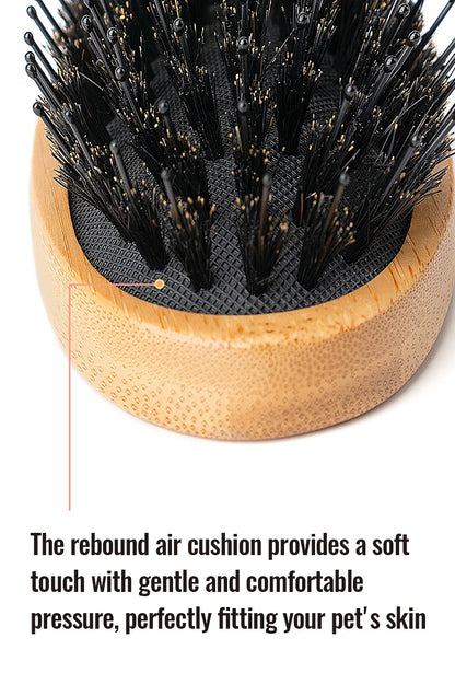 Truelove Hot Sale Ready to Ship Portable Pet Grooming Brush Eco-friendly Bamboo Handles Soft Hair Removal Comb Dog cat TLK28131