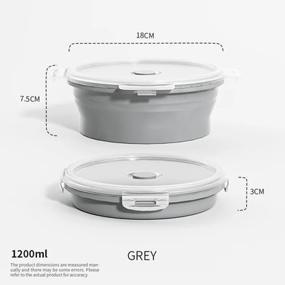 Collapsible Silicone Food Container with Lid