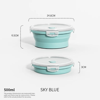 Collapsible Silicone Food Container with Lid