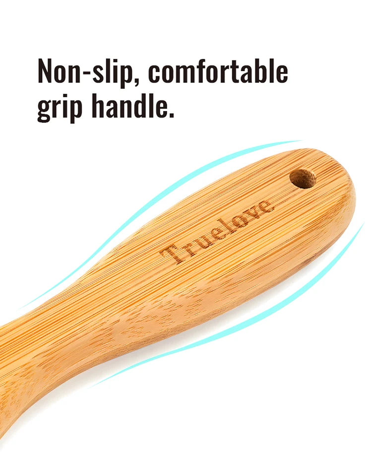 Truelove Eco-friendly Pet Shaving Comb Hair Removal Dog Grooming Brushes Gentle Bamboo Handle Cleaning Stainless Steel TLK25132