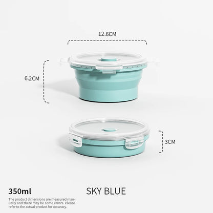 Collapsible Silicone Food Container with Lid