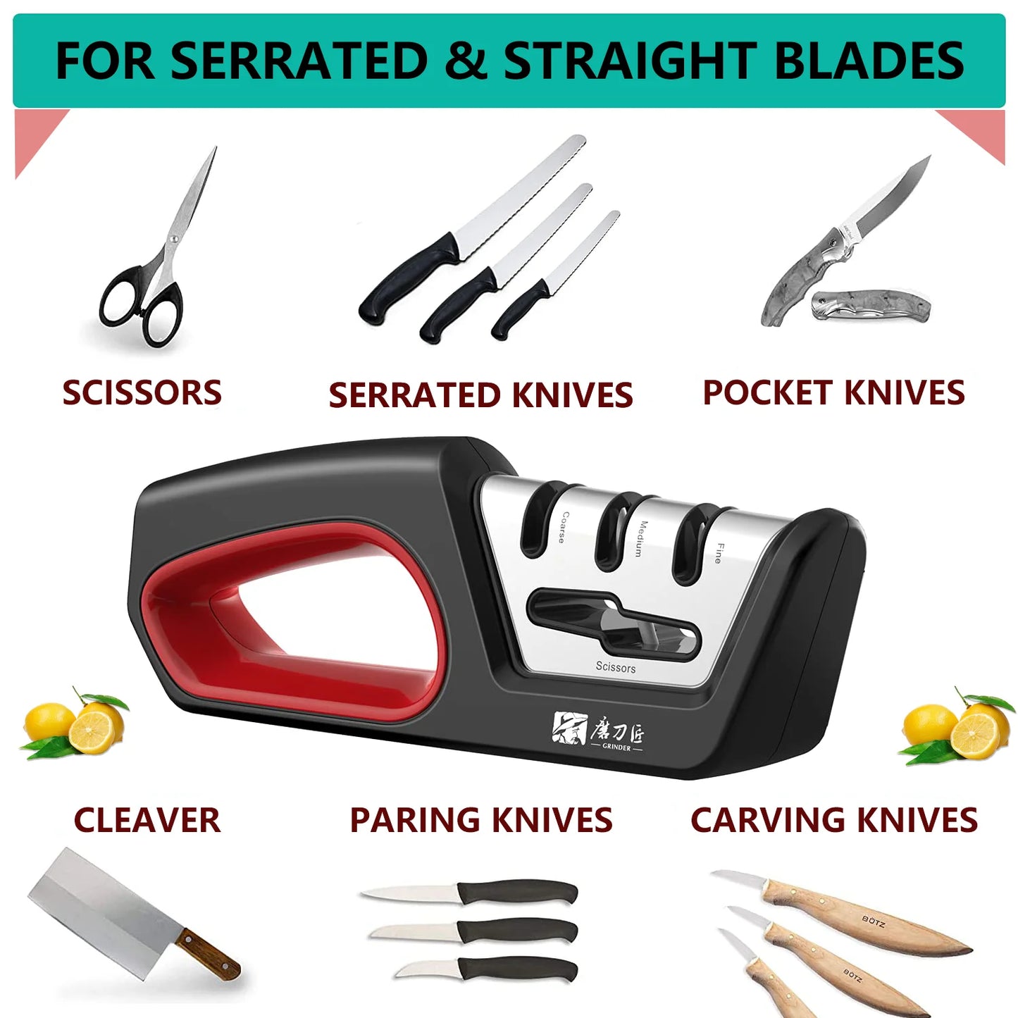 4-in-1 Knife & Scissor Sharpener