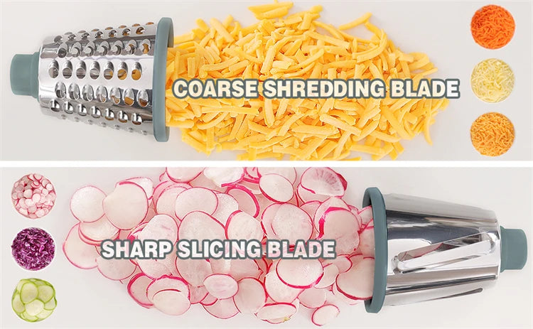 3-in-1 Rotary Cheese Grater & Vegetable Slicer