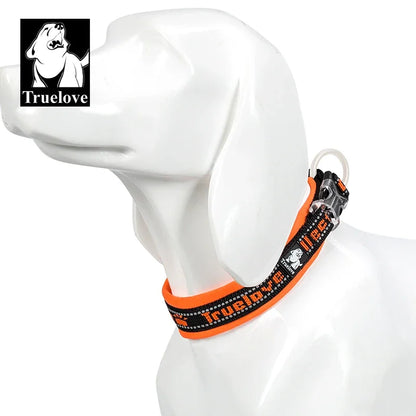 Truelove Pet Collar Nylon Reflective Sturdy Duraflex Buckle Small Cat Large Dog Traveling Running Cross Country Walking TLC50121