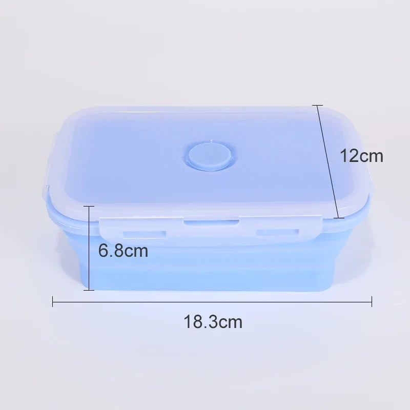 Collapsible Silicone Food Container with Lid