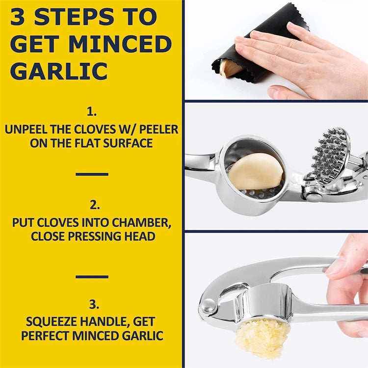 Easy-Squeeze Garlic Press & Mincer