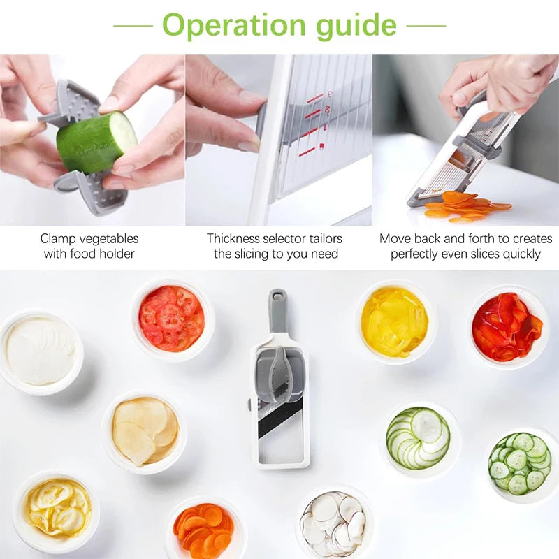 Adjustable Handheld Mandoline Slicer