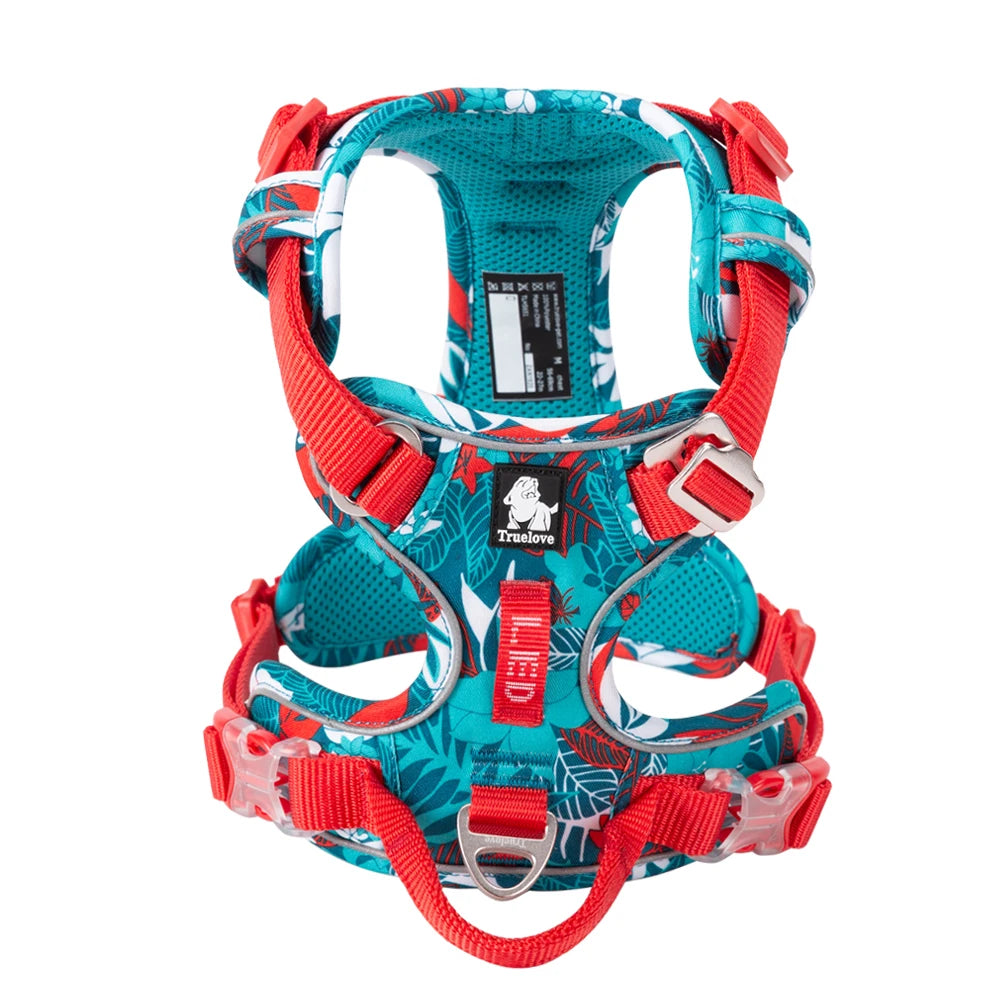 Truelove New Pet Harness Premium Anti Pull Reflective Light Up Nylon Breathable Adjustable Dog Harness Training Vest TLH5657